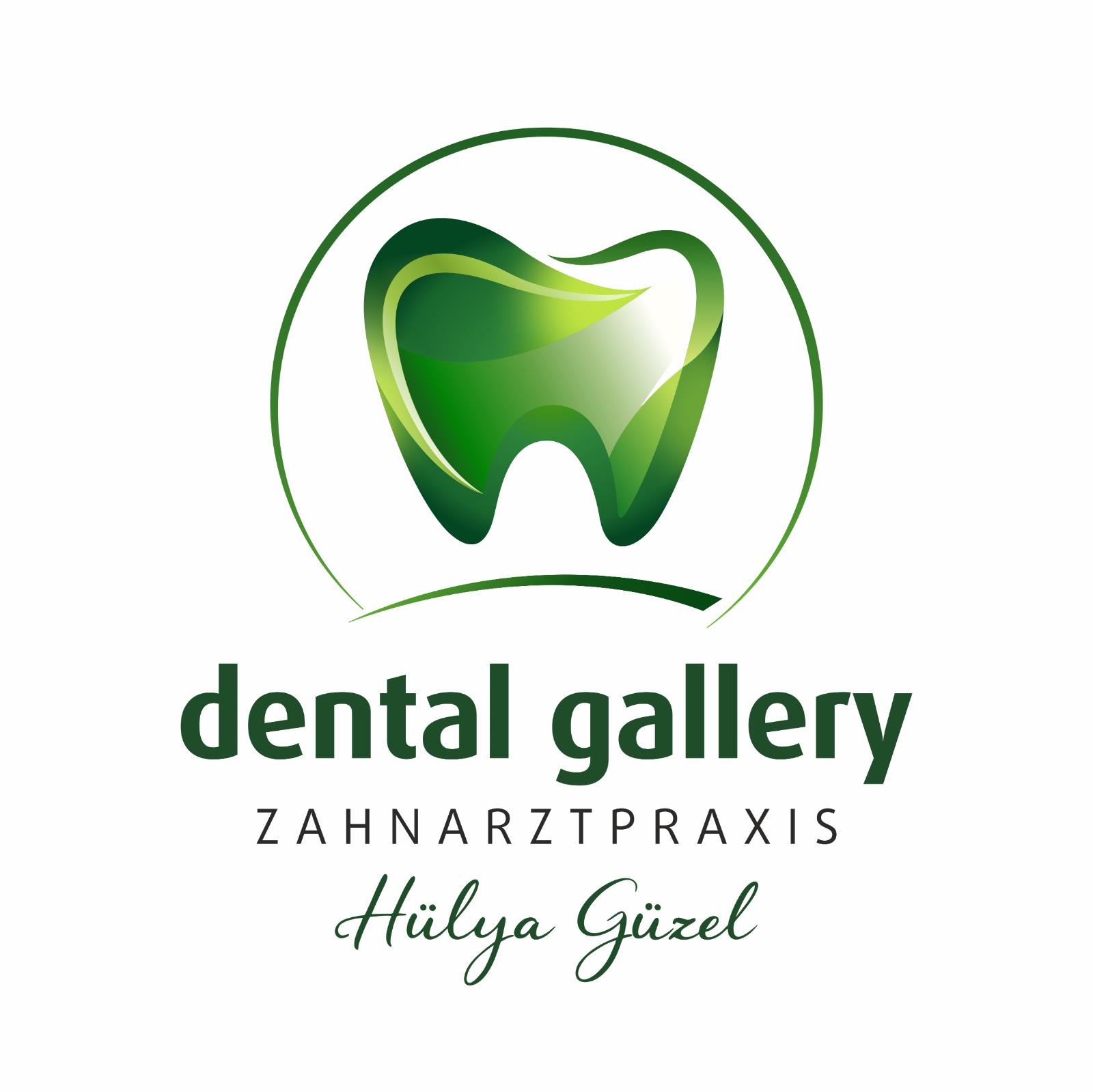 „Zahnarztpraxis dental gallery Hülya Güzel“-Logo, zur Startseite